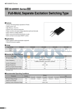 SI-8033S datasheet - Full-Mold, Separate Excitation Switching Type