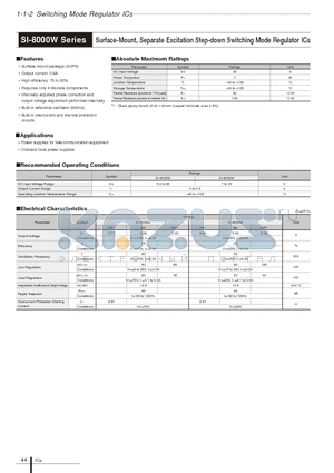 SI-8033W datasheet - Surface-Mount Separate Excitation Step-down Switching Mode Regulator ICs