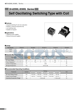 SI-8301 datasheet - Self Oscillating Switching Type with Coil