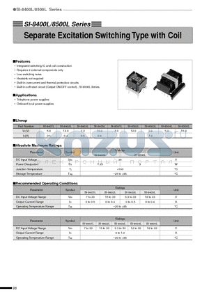 SI-8503L datasheet - Separate Excitation Switching Type with Coil