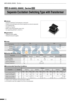 SI-8800L datasheet - Separate Excitation Switching Type with Transformer