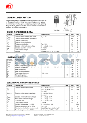 S2005AF datasheet - SILICON DIFFUSED POWER TRANSISTOR