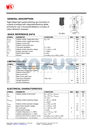 S2005 datasheet - SILICON DIFFUSED POWER TRANSISTOR