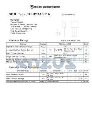 TCH20A15-11A datasheet - Shottky Barrier Diode