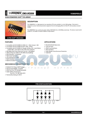 VSB06P05LCI datasheet - high powered VSIP^ tvs array