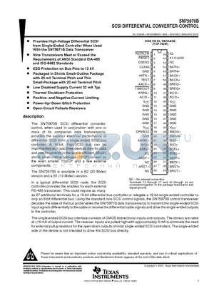 SN75970BDGG datasheet - SCSI DIFFERENTIAL CONVERTER-CONTROL