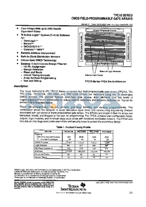 TPC1010AFN-068 datasheet - CMOS FIELD-PROGRAMMABLE GATE ARRAYS