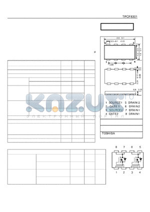 TPCF8301 datasheet - FIELD EFFECT TRANSISTOR SILICON P CHANNEL MOS TYPE(UMOS)