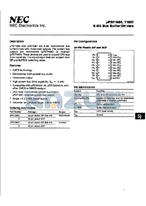 UPD71086 datasheet - 8-Bit Bus Buffer/Driver