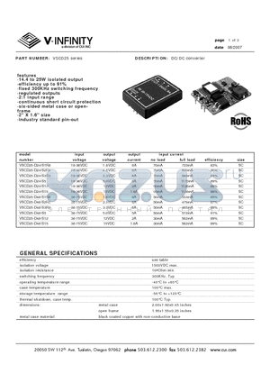 VSCD25-D24-S5 datasheet - DC/DC converter