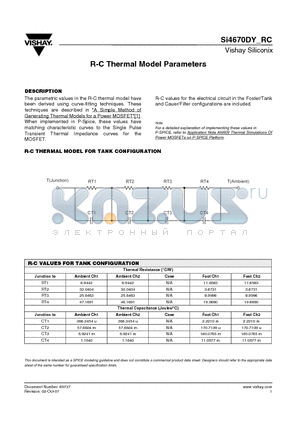 SI4670DY_RC datasheet - R-C Thermal Model Parameters