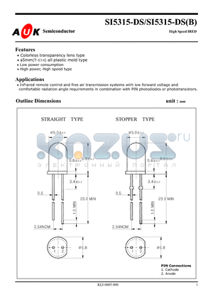 SI5315-DS datasheet - High Speed IRED