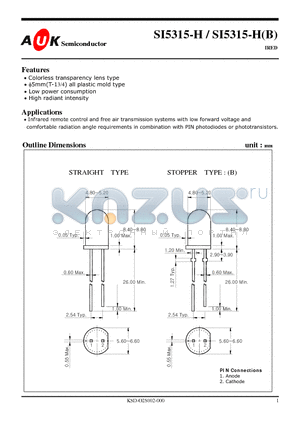 SI5315-H_1 datasheet - IRED