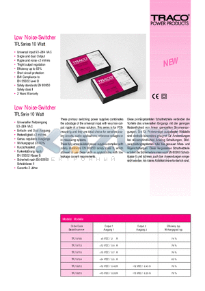 TPL10112 datasheet - Low Noise-Switcher