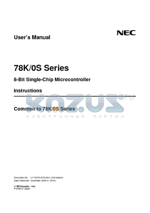 UPD789014 datasheet - 8-Bit Single-Chip Microcontroller Instructions