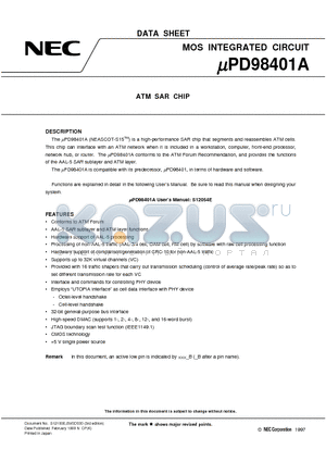 UPD98401AGD-MML datasheet - ATM SAR CHIP