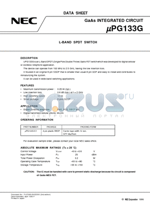 UPG130GR datasheet - L-BAND SPDT SWITCH