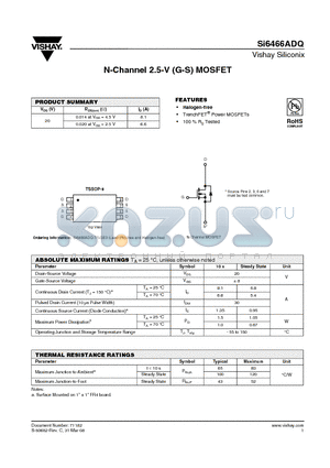 SI6466ADQ datasheet - N-Channel 2.5-V (G-S) MOSFET