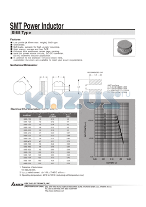 SI65-151 datasheet - SMT Power Inductor