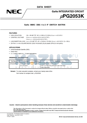 UPG2053K-E3 datasheet - GaAs MMIC DBS 4 x 2 IF SWITCH MATRIX