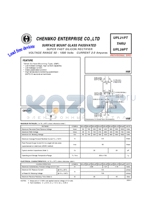 UPL23PT datasheet - SUPER FAST SILICON RECTIFIER