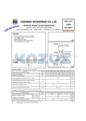 UPL32PT datasheet - SUPER FAST SILICON RECTIFIER