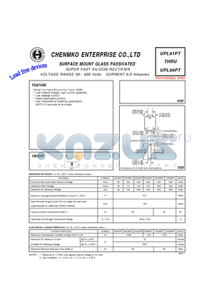 UPL81PT datasheet - SUPER FAST SILICON RECTIFIER