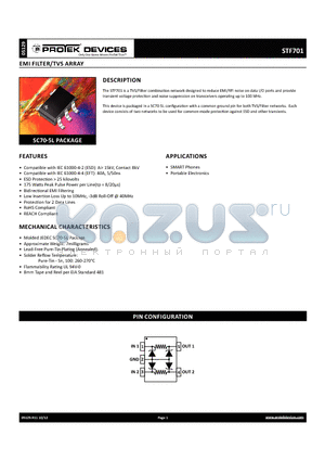 STF701_12 datasheet - EMI FILTER/TVS ARRAY