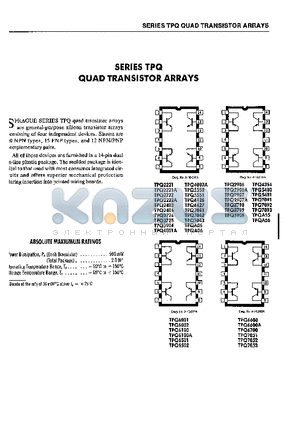 TPQ2483 datasheet - SERIES TPQ QUAD TRANSISTOR ARRAYS