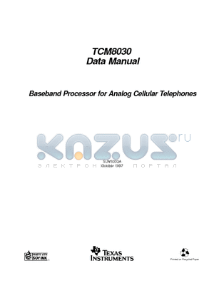 TCM8030 datasheet - Baseband Processor for Analog Cellular Telephones