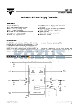 SI9136DB datasheet - Multi-Output Power-Supply Controller