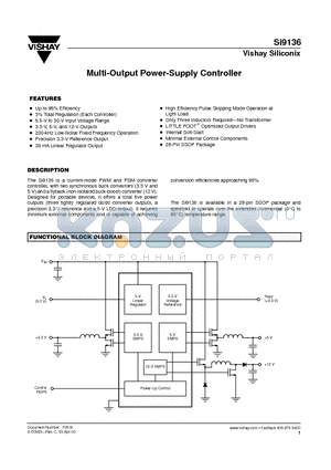 SI9136LG datasheet - Multi-Output Power-Supply Controller