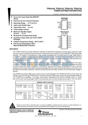 TPS2012APWP datasheet - POWER-DISTRIBUTION SWITCHES