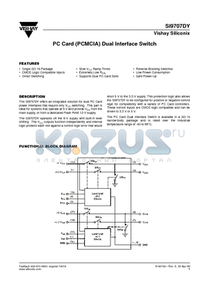 SI9707DY datasheet - PC Card (PCMCIA) Dual Interface Switch