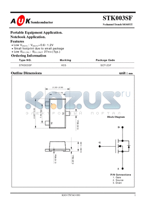 STK003SF datasheet - N-channel Trench MOSFET