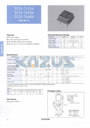 TCO-711S4 datasheet - TTL logic output