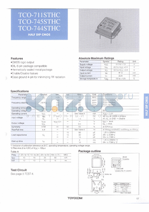 TCO-711STHC datasheet - COMS logic output