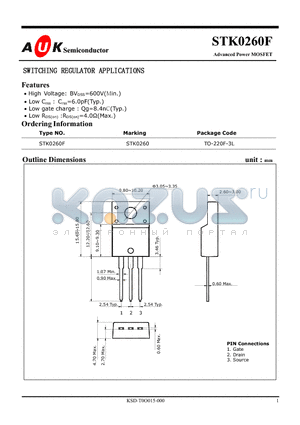 STK0260F datasheet - Advanced Power MOSFET