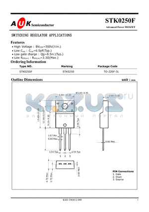 STK0250F datasheet - Advanced Power MOSFET