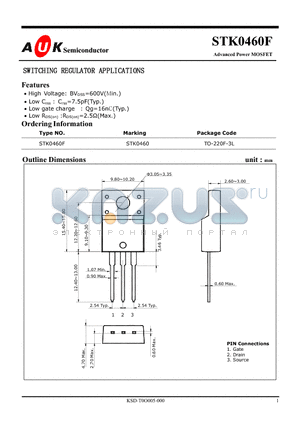 STK0460F datasheet - Advanced Power MOSFET