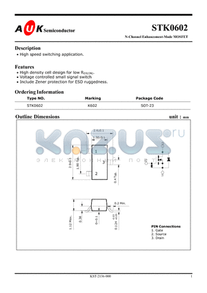 STK0602 datasheet - N-Channel Enhancement-Mode MOSFET