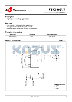 STK0602UF datasheet - N-Channel Enhancement-Mode MOSFET