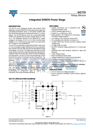 SIC779 datasheet - Integrated DrMOS Power Stage