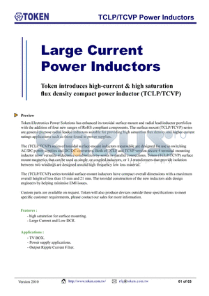 TCP-60E-151M datasheet - TCLP/TCVP Power Inductors