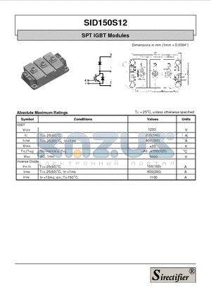 SID150S12 datasheet - SPT IGBT Modules