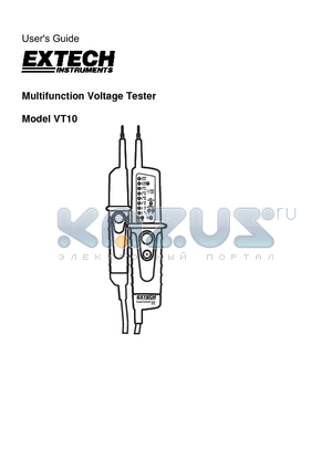 VT10 datasheet - Multifunction Voltage Tester