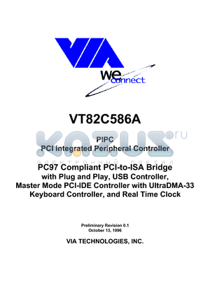 VT82C586A datasheet - PIC Integrated Peripheral Controller