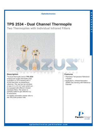 TPS2534_04 datasheet - Dual Channel Thermopile