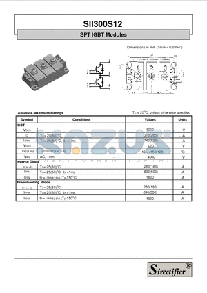 SII300S12 datasheet - SPT IGBT Modules