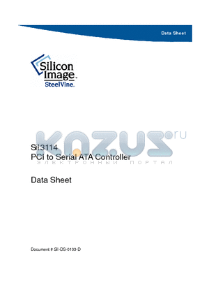 SII3114 datasheet - PCI to Serial ATA Controller